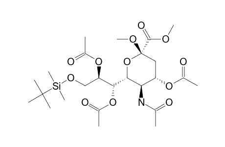 METHYL-5-ACETAMIDO-4,7,8-TRI-O-ACETYL-9-O-TERT.-BUTYLDISILYL-3,5-DIDEOXY-BETA-D-GLYCERO-D-GALACTO-2-NONULOPYRANOSIDONIC-ACID-METHYLESTER