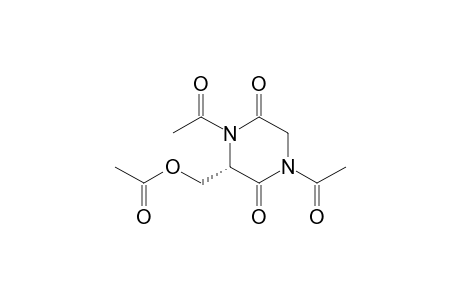 (3S)-1,4-Diacetyl-3-acetoxymethylpiperazine-2,5-dione