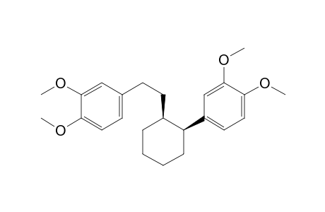 Benzene, 4-[2-[2-(3,4-dimethoxyphenyl)cyclohexyl]ethyl]-1,2-dimethoxy-, cis-(.+-.)-