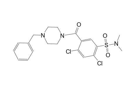 5-[(4-benzyl-1-piperazinyl)carbonyl]-2,4-dichloro-N,N-dimethylbenzenesulfonamide