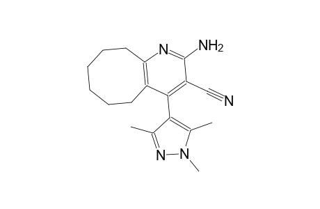 2-amino-4-(1,3,5-trimethyl-1H-pyrazol-4-yl)-5,6,7,8,9,10-hexahydrocycloocta[b]pyridine-3-carbonitrile