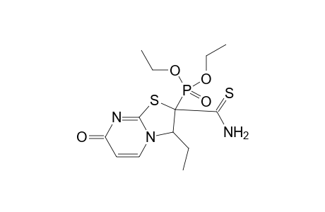 Diethyl [2-(aminocarbonothioyl)-3-ethyl-7-oxo-2,3-dihydro-7H-[1, 3]thiazolo[3,2-a]pyrimidin-2-yl]phosphonate