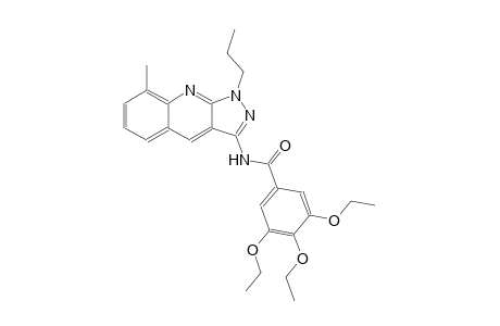 3,4,5-triethoxy-N-(8-methyl-1-propyl-1H-pyrazolo[3,4-b]quinolin-3-yl)benzamide