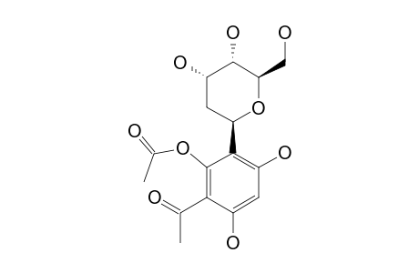 3-ACETOXY-4-ACETYL-2-C-(2-DEOXY-BETA-D-ARABINO-HEXOPYRANOSYL)-1,5-DIHYDROXYBENZENE