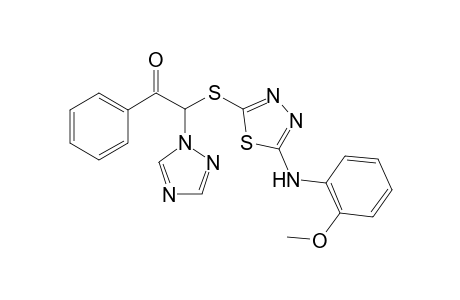 .omerga.-(5-(o-Methoxyphenylamino)-1,3,4-thiadiazol-2-thiol)-.omega.-(1H-1,2,4-triazol-1-yl)acetophenone
