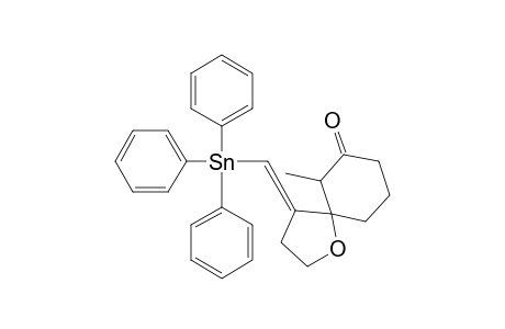 (E)-6-Methyl-4-(triphenylstannylmethylene)-1-oxaspiro[4.5]decan-7-one