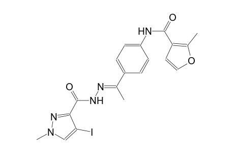N-(4-{(1E)-N-[(4-iodo-1-methyl-1H-pyrazol-3-yl)carbonyl]ethanehydrazonoyl}phenyl)-2-methyl-3-furamide
