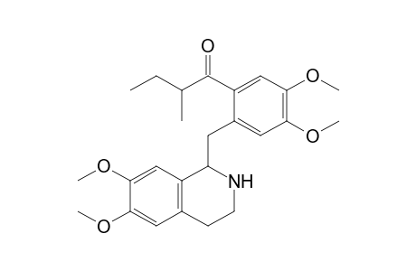 1-[4',5'-Dimethyloxy-2'-(2"-methylbutyryl)benzyl]-6,7-dimethoxy-1,2,3,4-tetrahydroisoquinoline