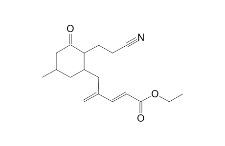 (E,2SR,4RS)-2-(2-methylene-4-(ethoxycarbonyl)-3-butenyl)-4-methyl-6-oxocyclohexanepropanenitrile