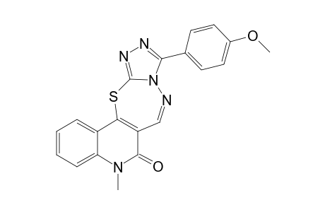 N-Methyl-10-(p-methoxyphenyl)-(1,2,4)-triazolo[3',4' : 2,3]thiadiazepino[6,7-c]quinolin-6(5H)-one
