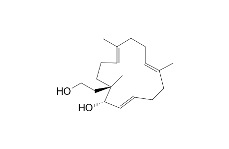 (1S,2E,6E,10E,14S)-14-(2-hydroxyethyl)-6,10,14-trimethyl-1-cyclotetradeca-2,6,10-trienol