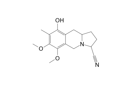 3-Cyano-9-hydroxy-6,7-dimethoxy-8-methyl-1,2,3,5,10,10a-hexahydrobenz[f]indolizine