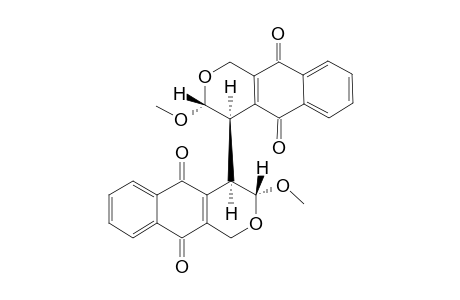 (3.alpha.,3'.alpha.,4.beta.,4'.beta.)-3,3'-Dimethoxy-cis-[4,4'-bis(3,4,5,10-tetrahydro-1H-naphtho[2,3-c]pyran)]-5,5',10,10'-tetraone