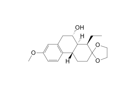 (1'R*,4a'S*,10'S*,10a'R*)-1'-Ethyl-10'-hydroxy-7'-methoxy-3',4',4a',9',10',10a'-hexahydrospiro[1,3-dioxolane-2,2'(1'H)-phenanthrene]