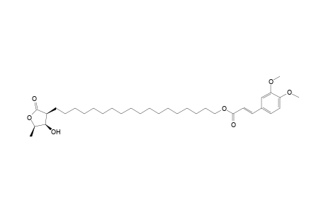 18-[(3S,4R,5R)-Tetrahydro-4-hydroxy-5-methyl-2-oxofuran-3-yl]octadecanyl (2E)-3-(3,4-Dimethoxyphenyl)prop-2-enoate