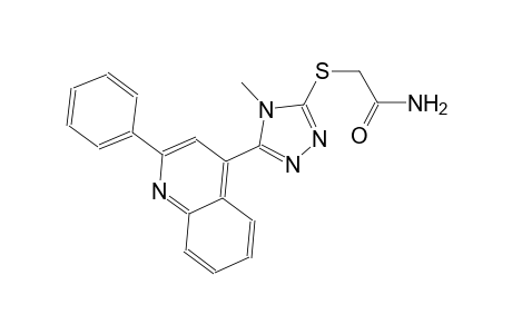 2-{[4-methyl-5-(2-phenyl-4-quinolinyl)-4H-1,2,4-triazol-3-yl]sulfanyl}acetamide