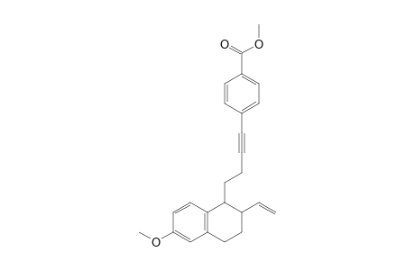 (+-)-anti-6-Methoxy-1-[4-(4-methoxycarbonylphenyl)but-3-ynyl]-2-vinyl-1,2,3,4-tetrahydronaphthalene