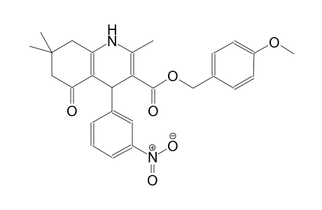 3-quinolinecarboxylic acid, 1,4,5,6,7,8-hexahydro-2,7,7-trimethyl-4-(3-nitrophenyl)-5-oxo-, (4-methoxyphenyl)methyl ester