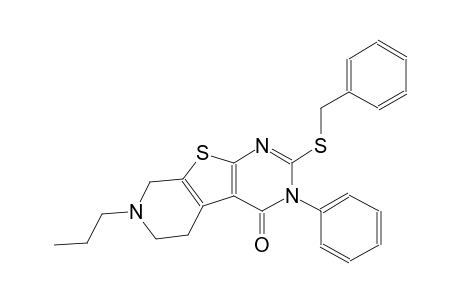 2-(benzylsulfanyl)-3-phenyl-7-propyl-5,6,7,8-tetrahydropyrido[4',3':4,5]thieno[2,3-d]pyrimidin-4(3H)-one