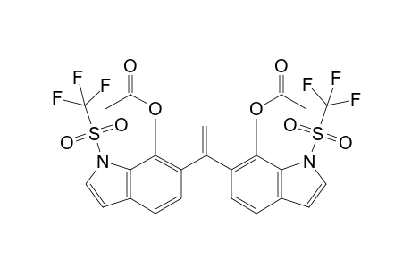 Bis(7-acetoxy-1-trifluoromethanesulfonylindol-6-yl)ethene
