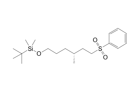 tert-Butyl-dimethyl-[(4R)-4-methyl-6-(phenylsulfonyl)hexoxy]silane