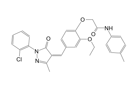 2-(4-{(Z)-[1-(2-chlorophenyl)-3-methyl-5-oxo-1,5-dihydro-4H-pyrazol-4-ylidene]methyl}-2-ethoxyphenoxy)-N-(4-methylphenyl)acetamide
