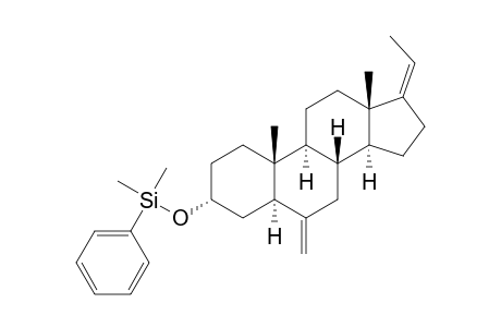 3.alpha.-[(Dimethylphenylsilyl)oxy]-17-(Z)-ethylidene-6-methylene-5.alpha.-androstane