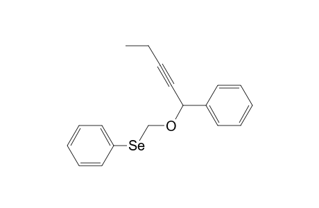 [[[(1-Phenyl-2-pentynyl)oxy]methyl]seleno]benzene