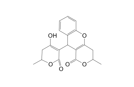 10-[4'-Hydroxy-5',6'-dihydro-6'-methyl-2'-oxo-2'H-pyran-3'-yl)-3-methyl-1H,3H,4H,10H-pyrano[4,3-b]chromen-1-one