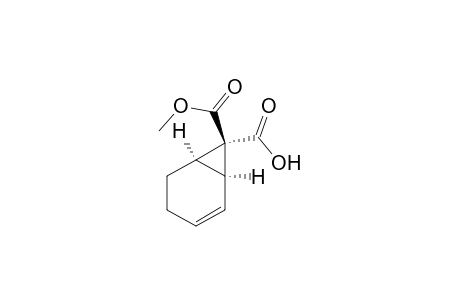 Bicyclo[4.1.0]hept-2-ene-7,7-dicarboxylic acid, monomethyl ester, (1.alpha.,6.alpha.,7.beta.)-