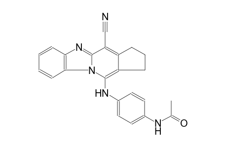 N-{4-[(4-cyano-2,3-dihydro-1H-cyclopenta[4,5]pyrido[1,2-a]benzimidazol-11-yl)amino]phenyl}acetamide