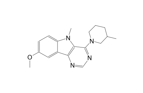 8-methoxy-5-methyl-4-(3-methyl-1-piperidinyl)-5H-pyrimido[5,4-b]indole