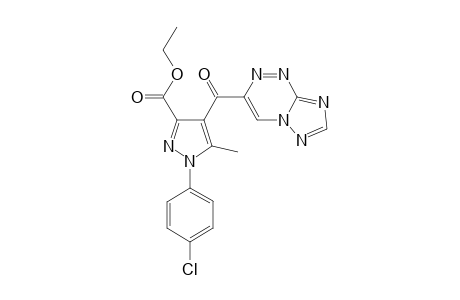 3-[1-(4-Chlorophenyl)-3-ethoxycarbonyl-5-methyl-1H-pyrazole-4-carbonyl][1,2,4]triazolo[5,1-c][1,2,4]triazine