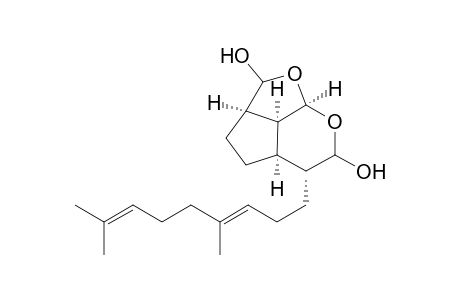 (2aR,4aR,5R,7aR,7bS)-5-[(3E)-4,8-Dimethyl-3,7-nonadienyl]-2a,3,4,4a,5,67a,7b-octahydro-2H-1,7-dioxacyclopenta[c,d]indene-2,6-diol ent-udoteatrial hydrate