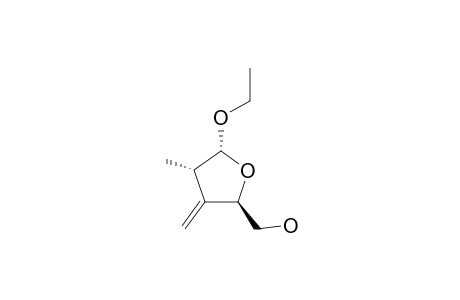 ETHYL-2,3-DIDEOXY-3-C-METHYLENE-2-METHYL-D-GLYCERO-PENTOFURANOSIDE;ALPHA-ANOMER