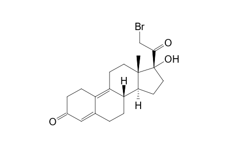 17.alpha.-Hydroxy-21-bromo-19-norpregna-4,9-diene-3,20-dione