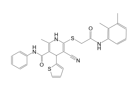 5-cyano-6-{[2-(2,3-dimethylanilino)-2-oxoethyl]sulfanyl}-2-methyl-N-phenyl-4-(2-thienyl)-1,4-dihydro-3-pyridinecarboxamide