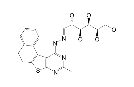 D-GLUCOSE-(9-METHYL-5,6-DIHYDRO-NAPHTHO-[1',2':4,5]-THIENO-[2,3-D]-PYRIMIDIN-11-YL)-HYDRAZONE