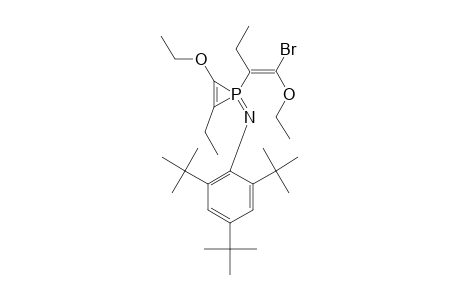 E-1-(2,4,6-TRI-TERT.-BUTYLPHENYLAMINO)-1-(1-ETHOXY-1-BROMOBUTEN-2-YL)-2-ETHYL-3-ETHOXY-LAMBDA-(5)-PHOSPHIRENE