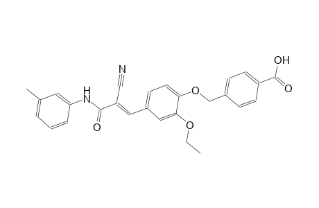4-({4-[(1E)-2-cyano-3-oxo-3-(3-toluidino)-1-propenyl]-2-ethoxyphenoxy}methyl)benzoic acid