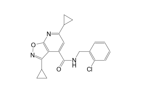 isoxazolo[5,4-b]pyridine-4-carboxamide, N-[(2-chlorophenyl)methyl]-3,6-dicyclopropyl-