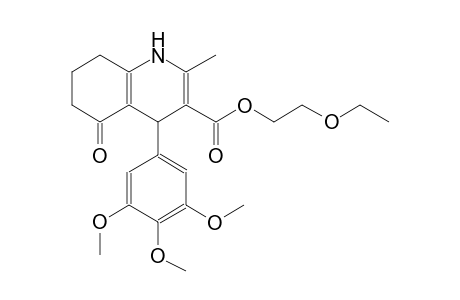 2-ethoxyethyl 2-methyl-5-oxo-4-(3,4,5-trimethoxyphenyl)-1,4,5,6,7,8-hexahydro-3-quinolinecarboxylate