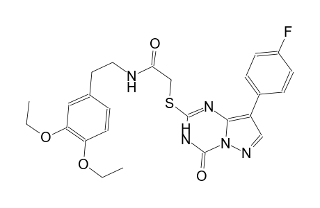 acetamide, N-[2-(3,4-diethoxyphenyl)ethyl]-2-[[8-(4-fluorophenyl)-3,4-dihydro-4-oxopyrazolo[1,5-a][1,3,5]triazin-2-yl]thio]-