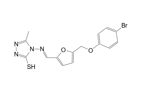 4-[((E)-{5-[(4-bromophenoxy)methyl]-2-furyl}methylidene)amino]-5-methyl-4H-1,2,4-triazole-3-thiol
