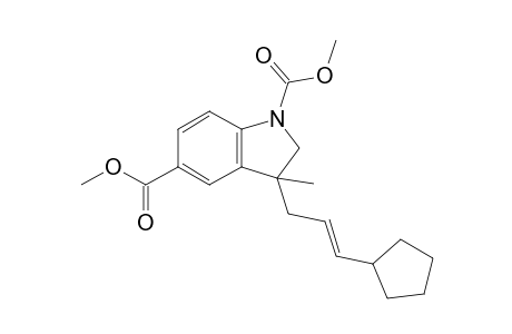 3-((E)-3-Cyclopentylallyl)-3-methyl-2,3-dihydroindole-1,5-dicarboxylic acid dimethyl ester