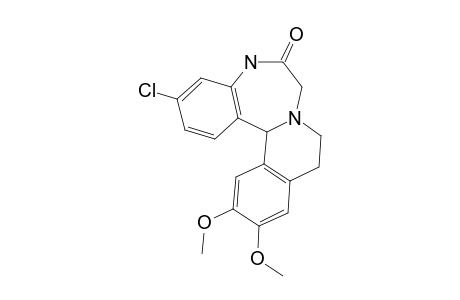 3-CHLORO-12,13-DIMETHOXY-5,9,10,14b-TETRAHYDROISOQUINO[2,1-d][1,4]BENZODIAZEPIN-6(7H)-ONE