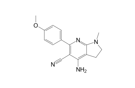 4-amino-6-(4-methoxyphenyl)-1-methyl-2,3-dihydropyrrolo[2,3-b]pyridine-5-carbonitrile