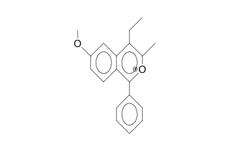 1-Phenyl-3-methyl-4-ethyl-6-methoxy-isobenzpyrylium cation
