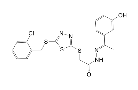 2-({5-[(2-chlorobenzyl)sulfanyl]-1,3,4-thiadiazol-2-yl}sulfanyl)-N'-[(E)-1-(3-hydroxyphenyl)ethylidene]acetohydrazide