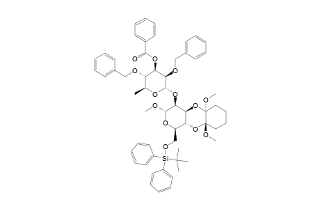 METHYL-2-O-(3-O-BENZOYL-2,4-DI-O-BENZYL-ALPHA-L-RHAMNOPYRANOSYL)-3,4-O-[(1''S,2''S)-1'',2''-DIMETHOXYCYClOHEXANE-1'',2''-DIYL]-6-O-[TERT.-BUTYLDIPHENYLS